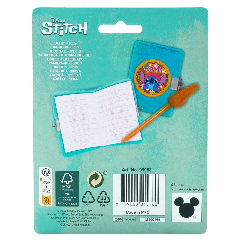 Mini Tagebuch + Stitch Disney Stift