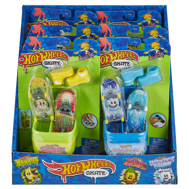 Pudełko gum do żucia + 2 deskorolki Hot Wheels