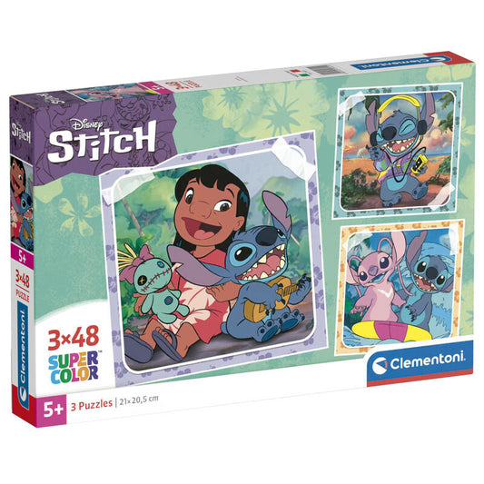 disney stitch puzzle 3x48pcs