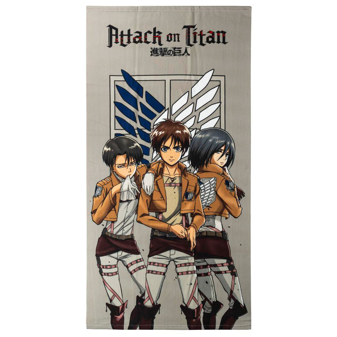 attack on titan microfiber towel