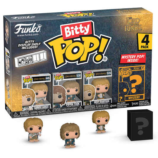 blister pack of 4 bitty pop figures the lord of the rings samwise