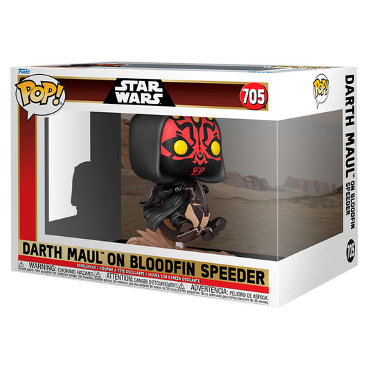 Figura POP Rides Deluxe Star Wars Darth Maul en Bloodfin Speeder