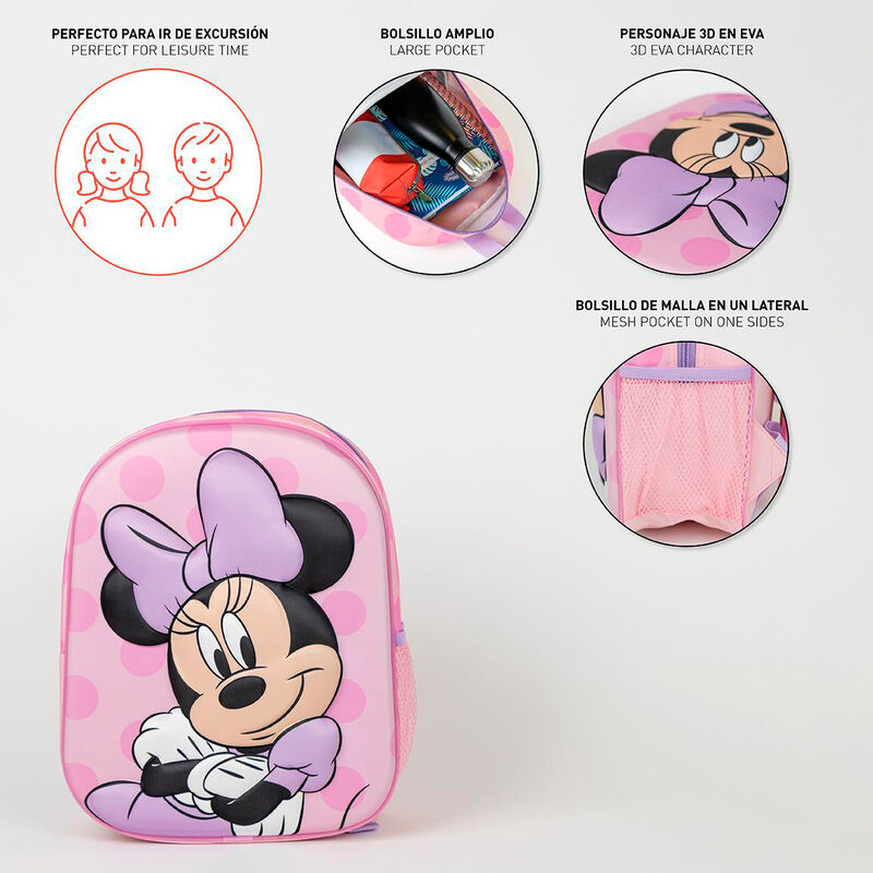 3D Minnie Mouse Disney Backpack 31cm