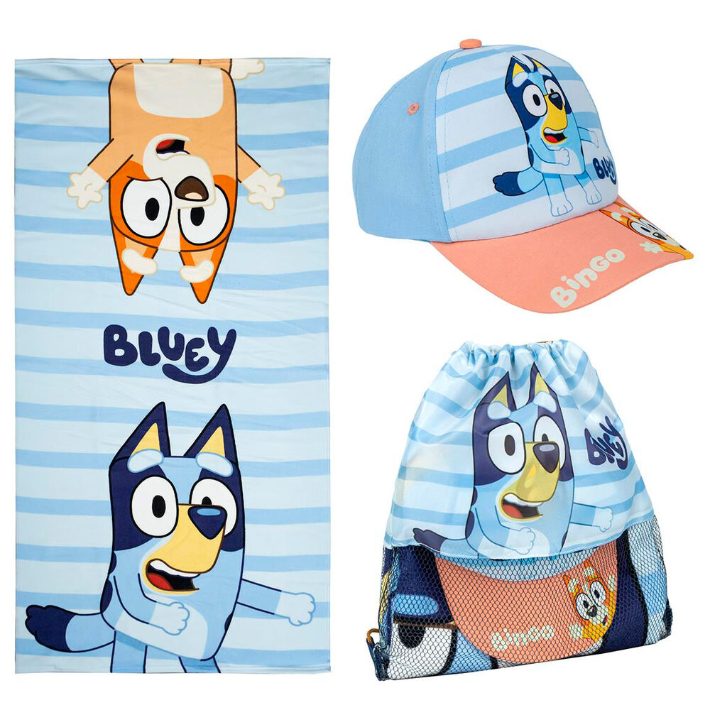 Bluey towel and cap set