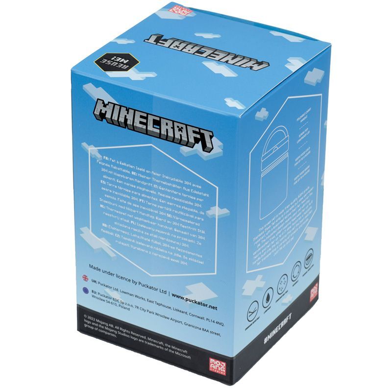 Lancheira térmica portátil Creeper Minecraft de 500ml