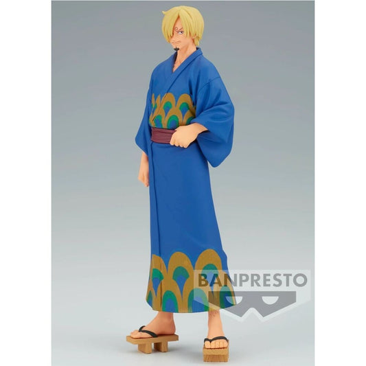 Action figure di Sanji Wanokuni in yukata serie Grandline di One Piece alta 17 cm