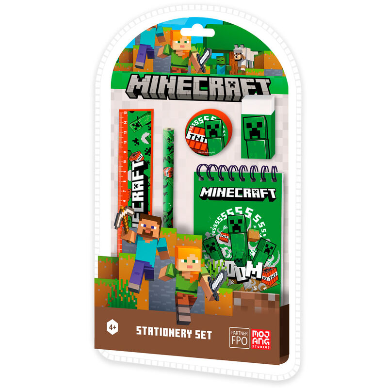 minecraft stationery set 5 pieces