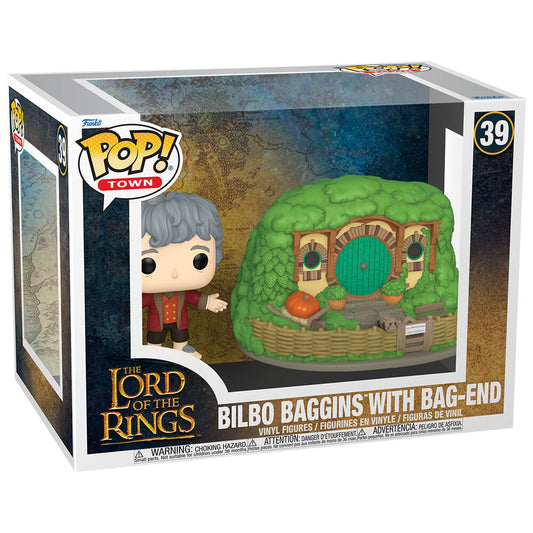 pop town figure the lord of the rings bilbo baggins with bag end