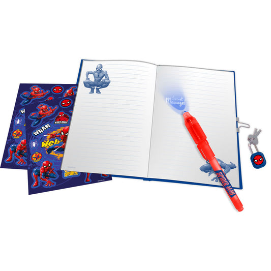 Pamiętnik z magicznym długopisem Spiderman Marvel