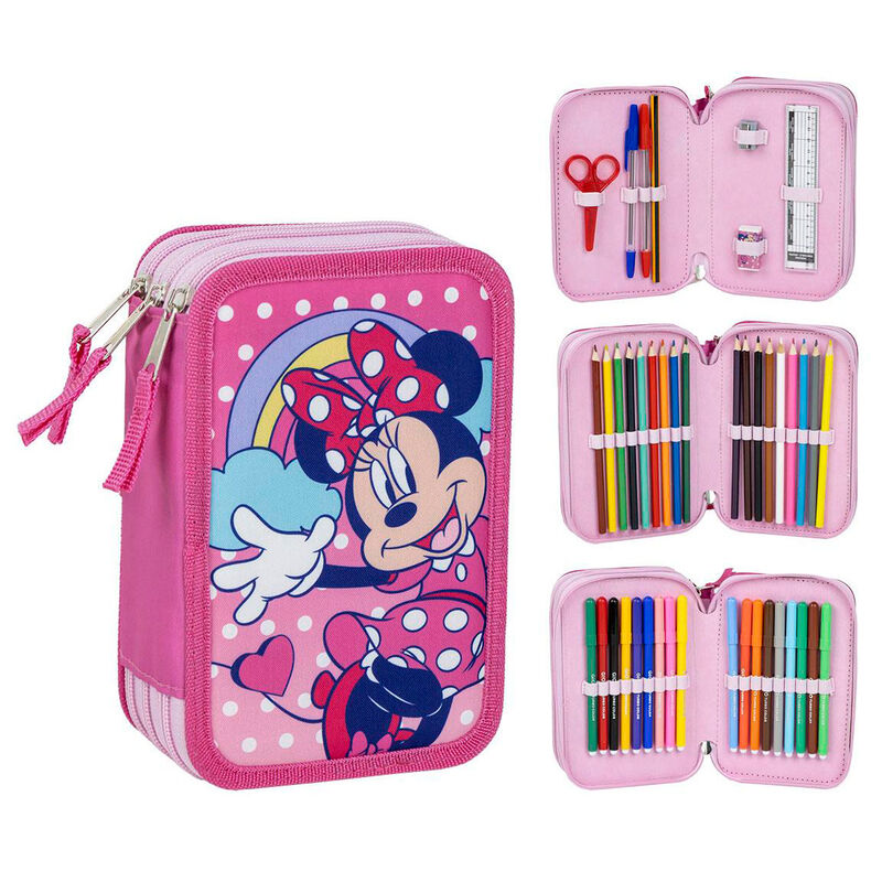 Disney Minnie Mouse Triple Pencil Case