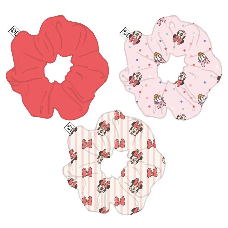 Blister pack of 3 Minnie Mouse Disney hair ties