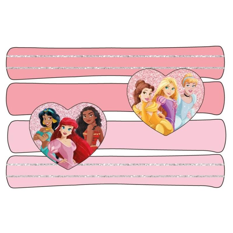 Lot de 4 élastiques à cheveux Princesses Disney