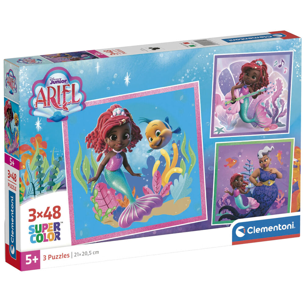 disney ariel puzzle 3x48pcs