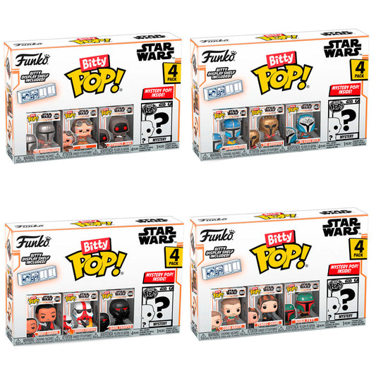 Confezione blister da 4 personaggi Bitty POP di The Mandalorian assortimento Star Wars