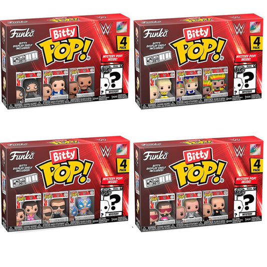 Confezione blister da 4 personaggi Bitty POP WWE (assortiti)