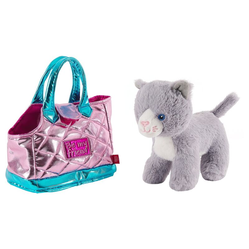 Bolsa + Pelúcia Gato Rosa Coco 28cm