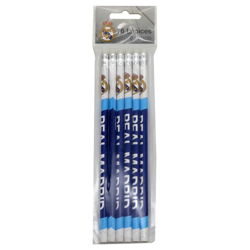 set of 6 real madrid pencils
