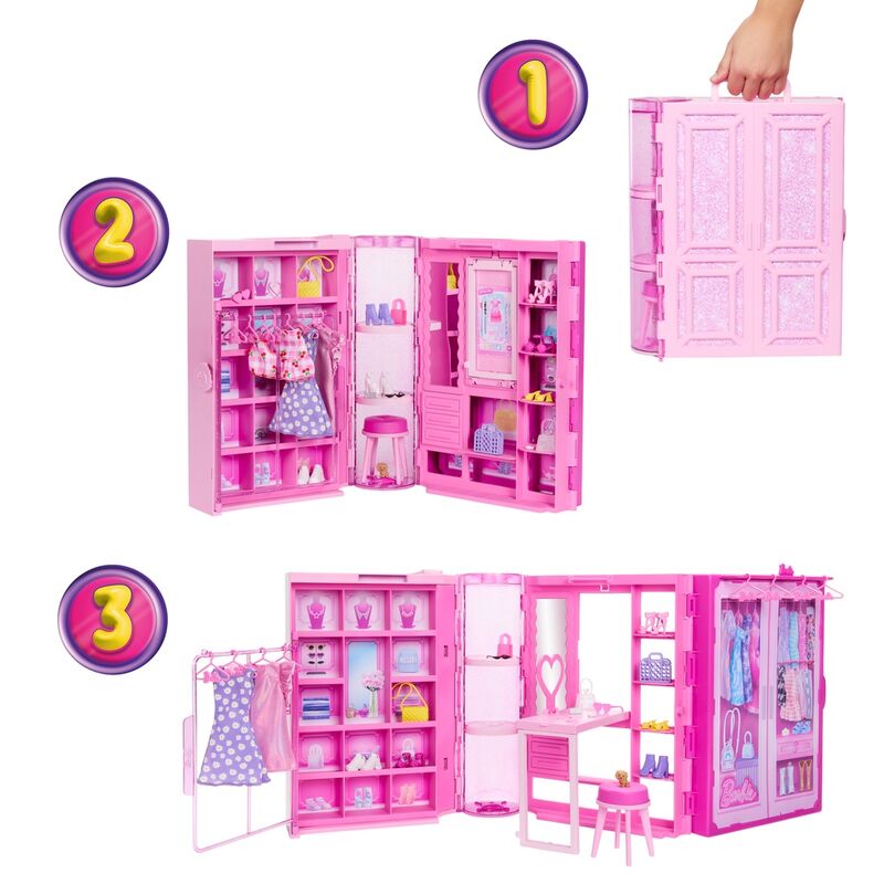 Boneca Barbie com guarda-roupa Barbie