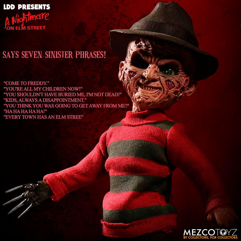 Freddy Krueger Talking Doll from A Nightmare on Elm Street, 25cm (English)