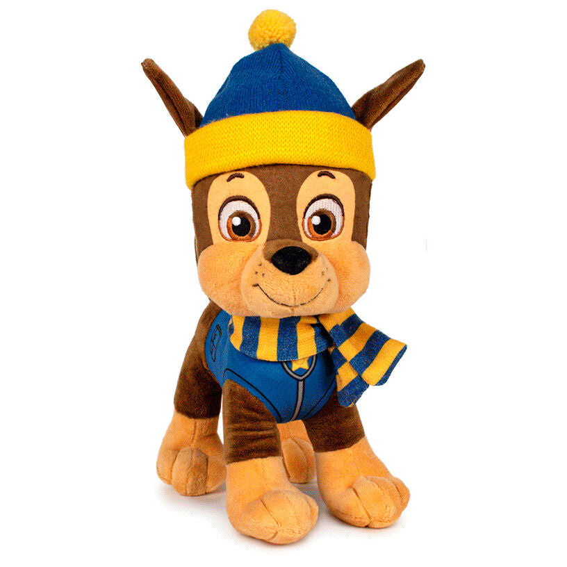paw patrol chase winter plush toy 27cm