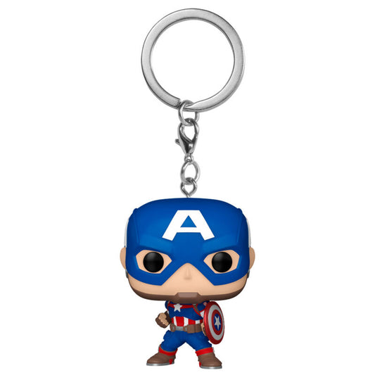 Portachiavi Pocket POP Marvel Captain America Classics