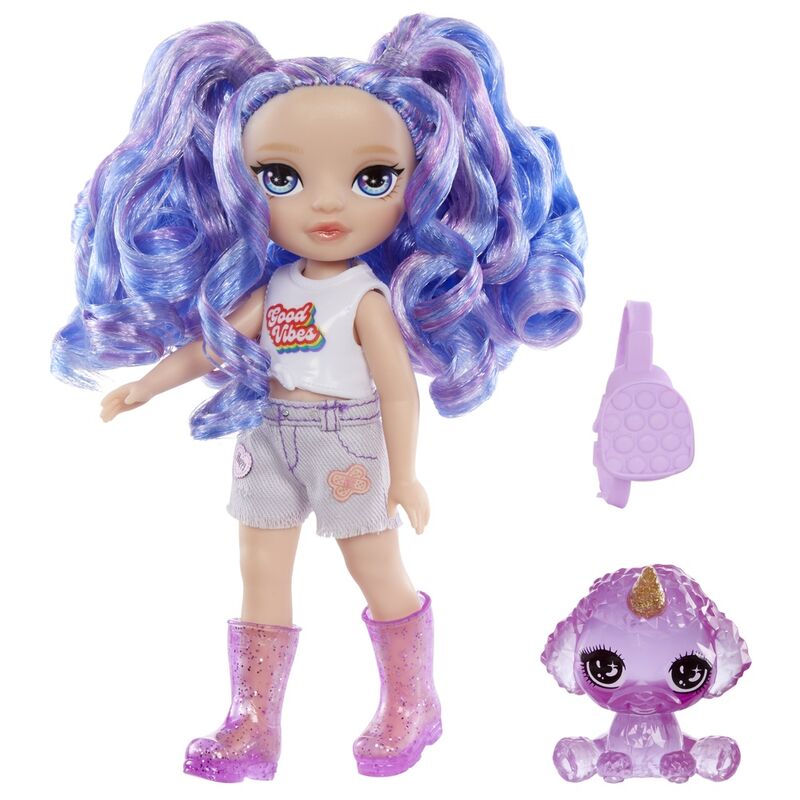 Muñeca pequeña de moda Amathyst morada Rainbow High