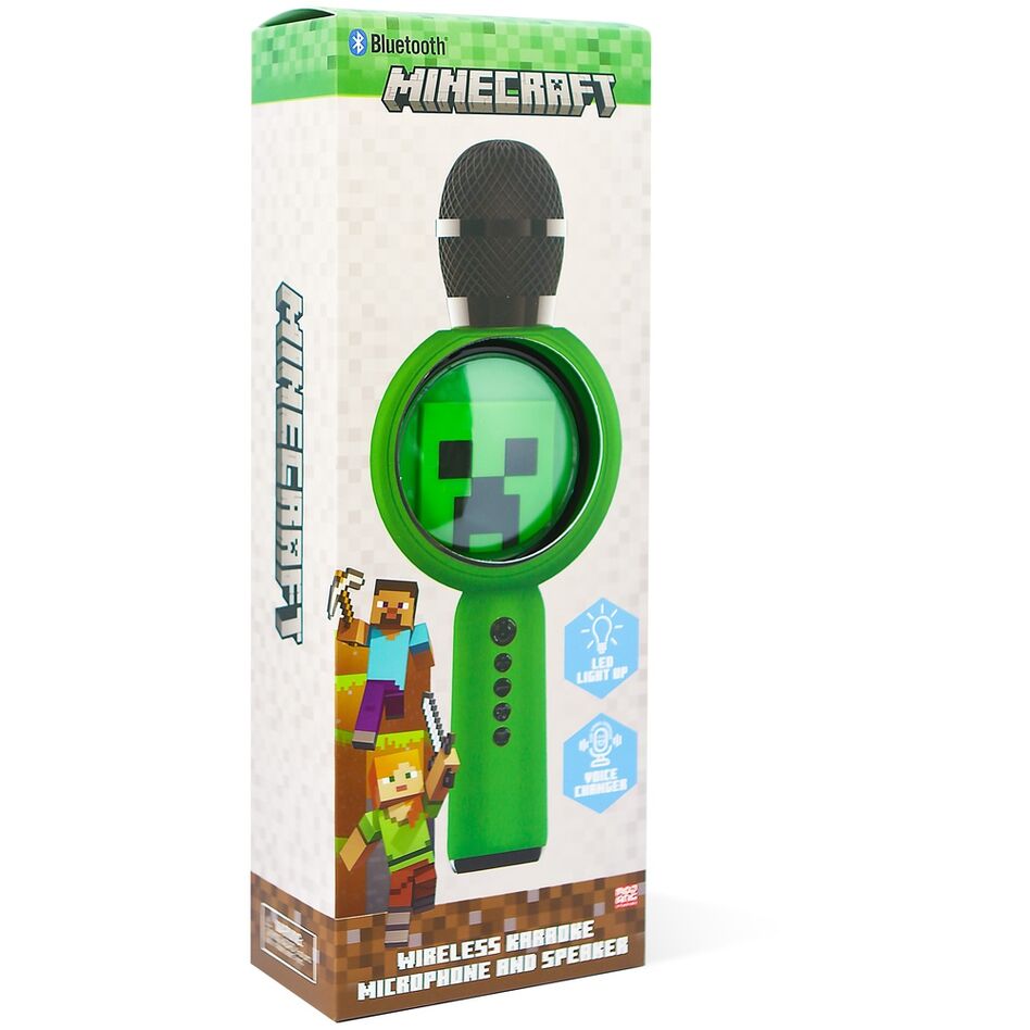 Micrófono con altavoz LED de Minecraft