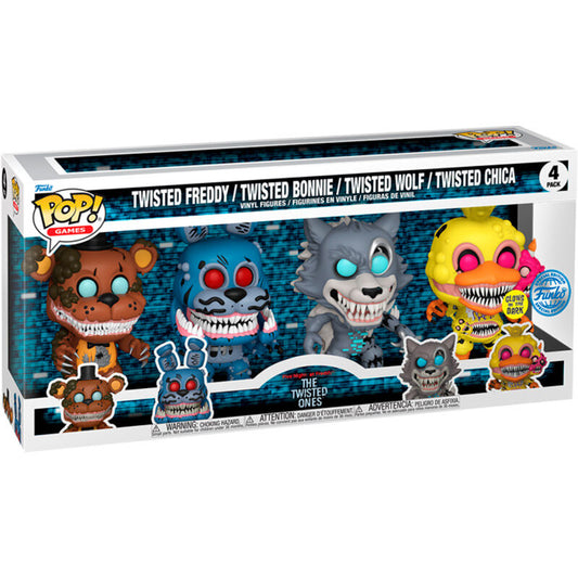 blister of 4 pop figures five nights at freddys exclusive
