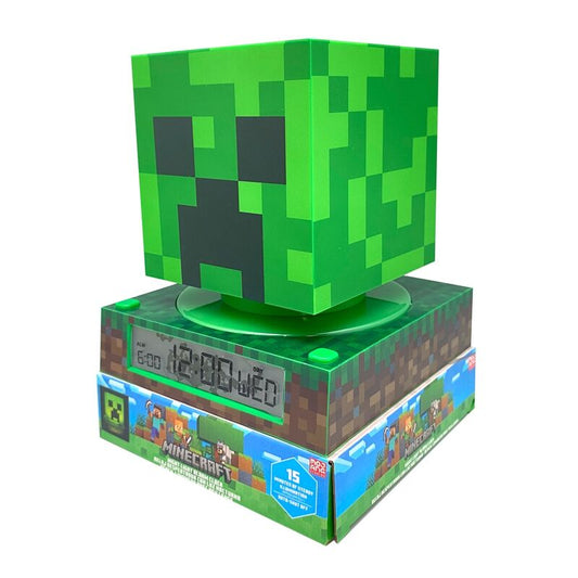Luminária 3D do Minecraft com despertador