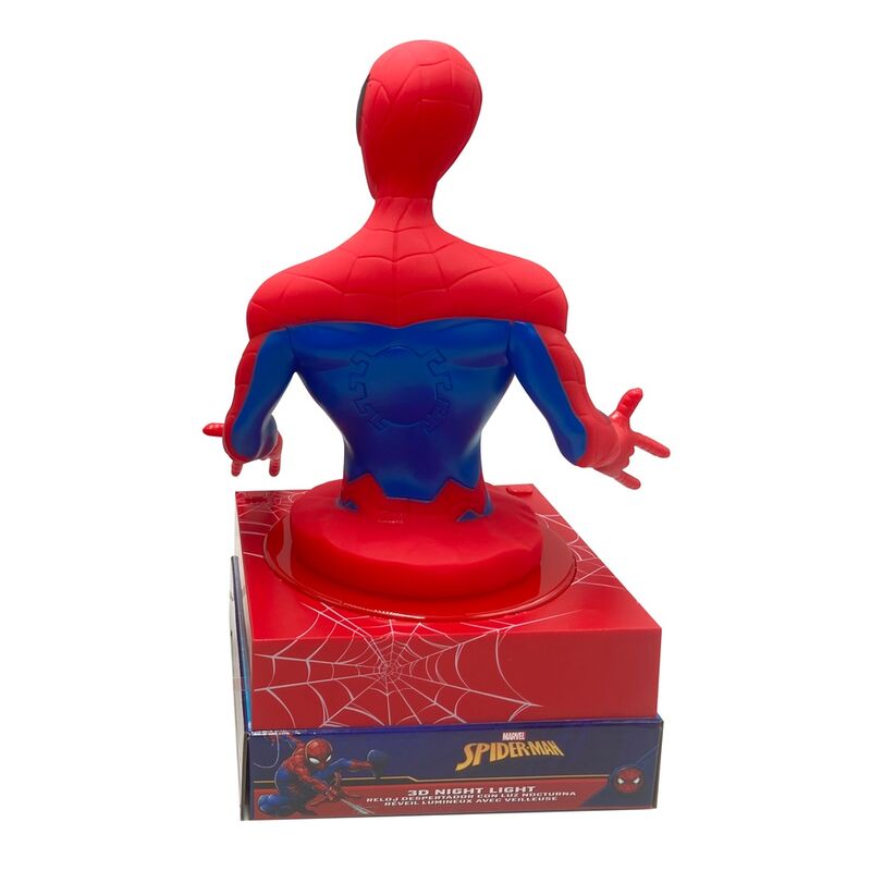 3D Lampe mit Spiderman Marvel Wecker