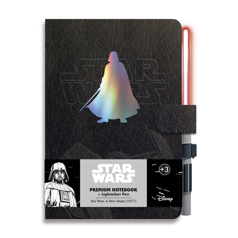 Premium A5 notebook with Darth Vader lightsaber pen from Star Wars