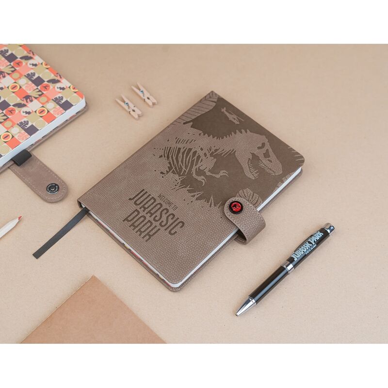 Premium Notizbuch im A5 Format + Jurassic Park Projektorstift