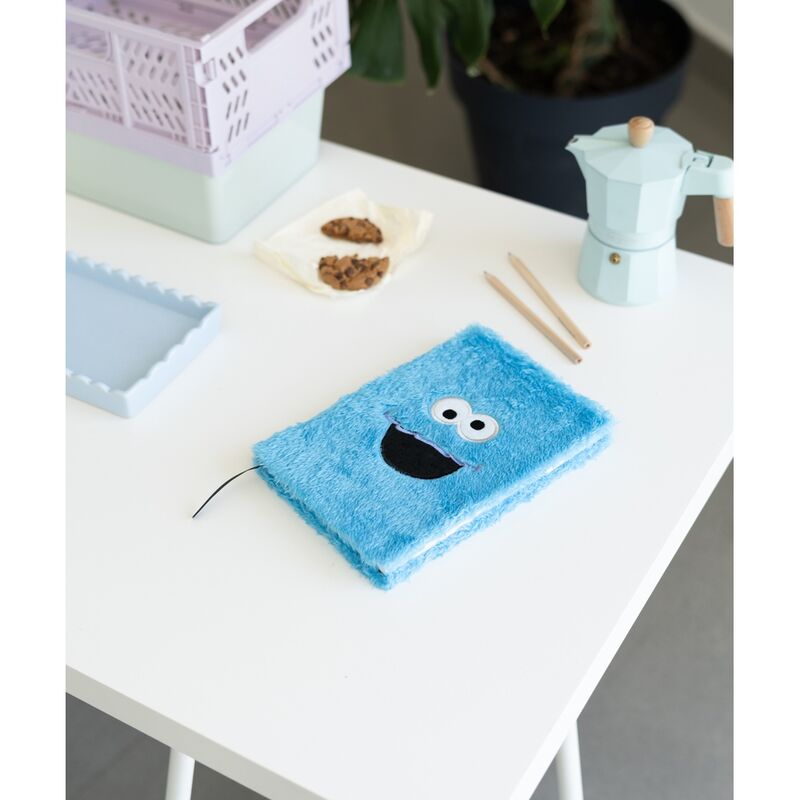 Caderno Premium A5 com Pelúcia do Monstro das Bolachas da Vila Sésamo
