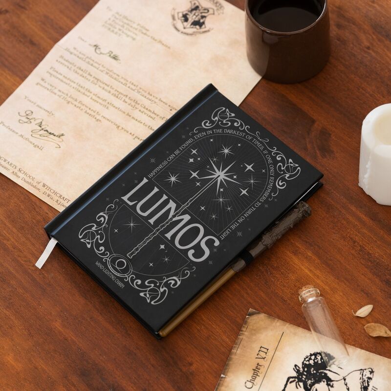 Notatnik A5 LED Premium + długopis Lumos Harry Potter