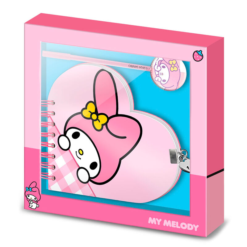 daily set my melody hello kitty pen