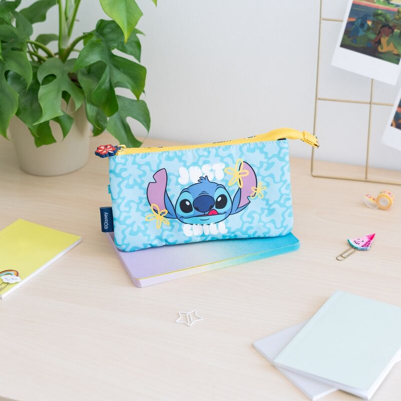 Stitch Disney triple pencil case