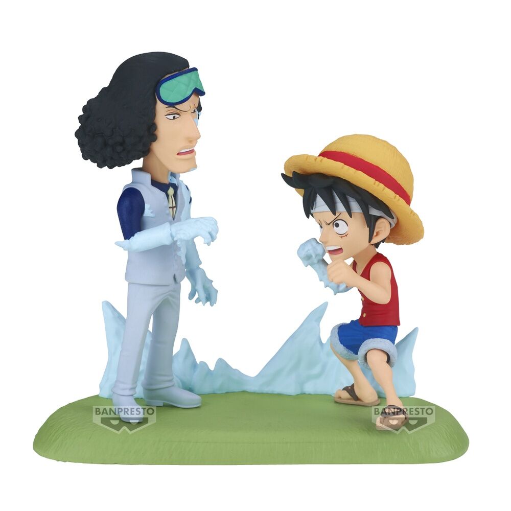 figure monkey d luffy vs kuzan world collectable figure log stories one piece 9cm