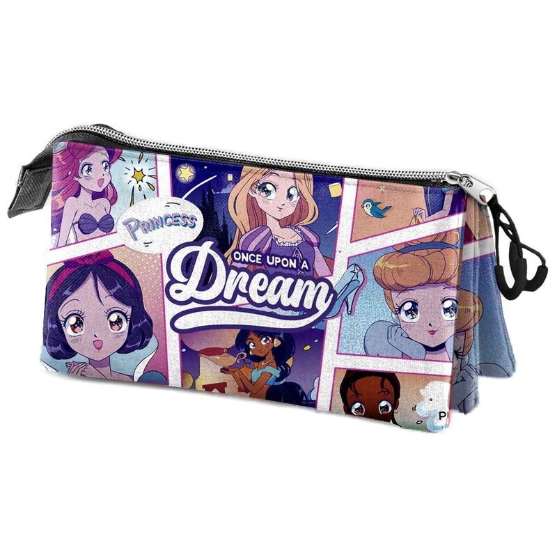 disney princess comic triple pencil case