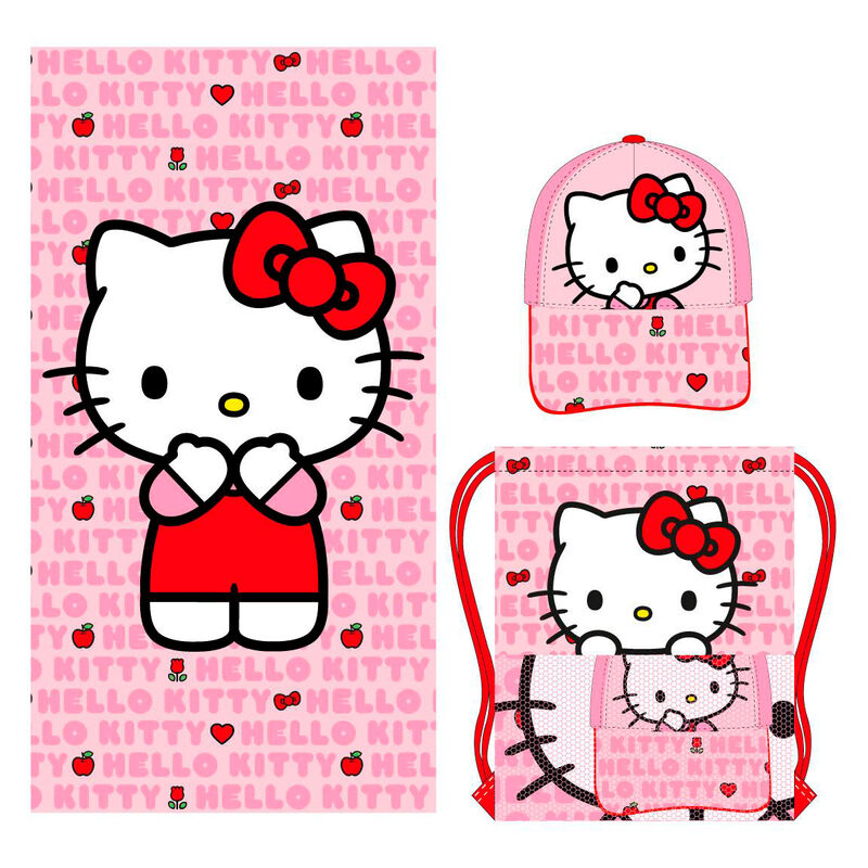 Hello Kitty hat and towel set