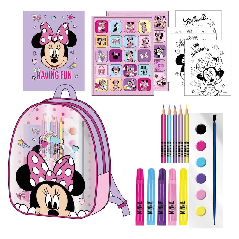 Minnie Mouse Disney backpack and stationery set