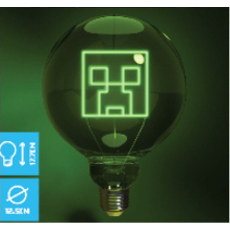 Neon Creeper Minecraft LED Bulb