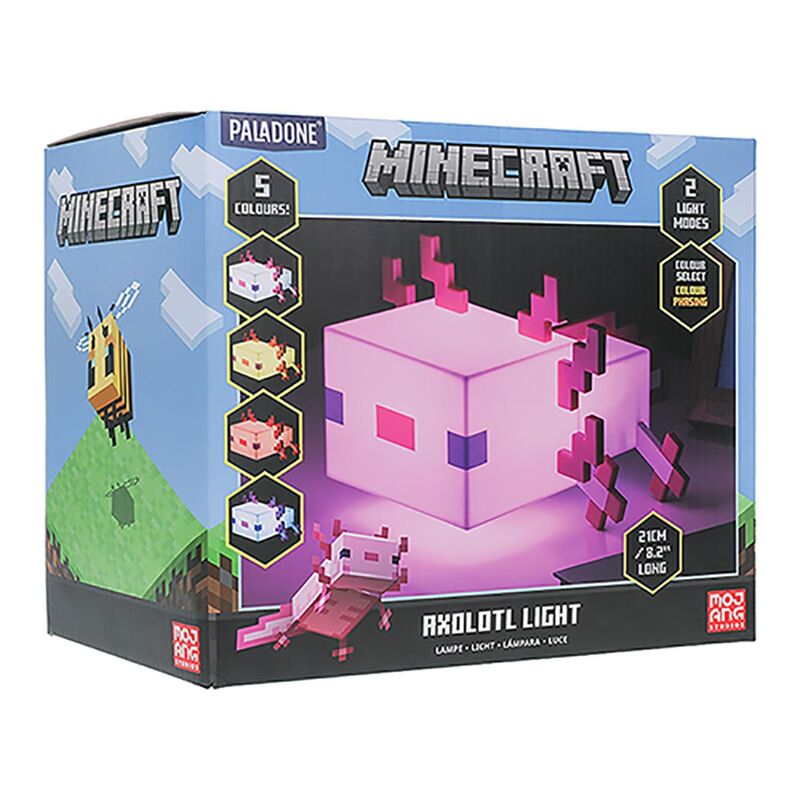 Minecraft Axolotl Lamp 13cm