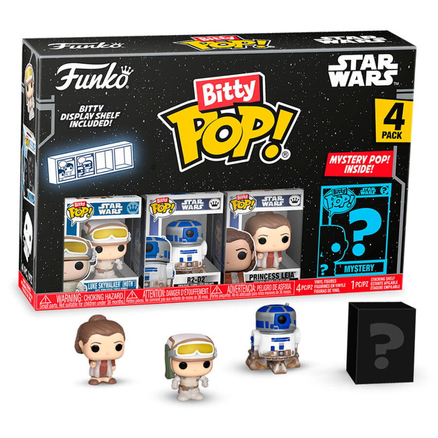 blister of 4 bitty pop star wars luke skywalker figures