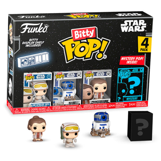 blister of 4 bitty pop star wars luke skywalker figures