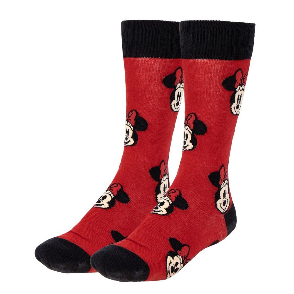 Zestaw 3 skarpetek dla dorosłych z Myszką Minnie Disney różne kolory