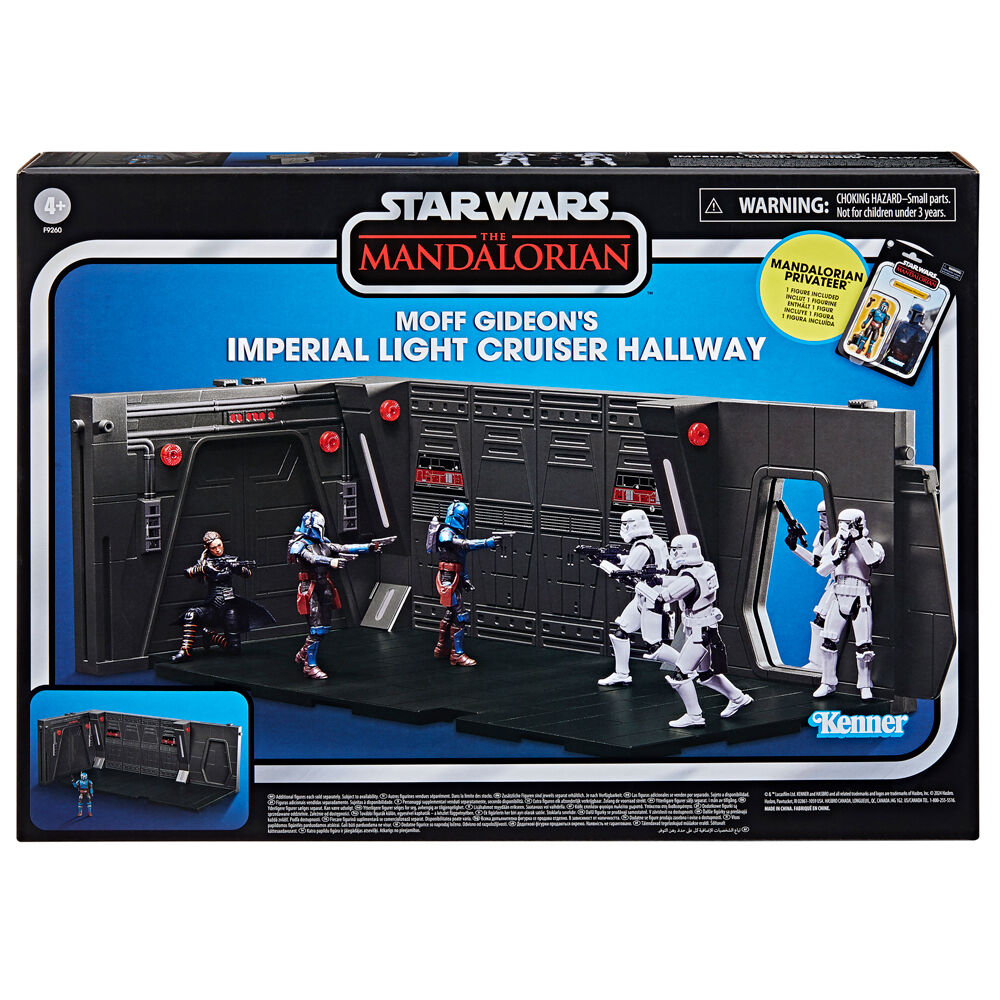 Zestaw do zabawy Moff Gideons Imperial Light Cruiser Hallway + figurka Mandalorian Privateer z Gwiezdnych Wojen 9 5 cm