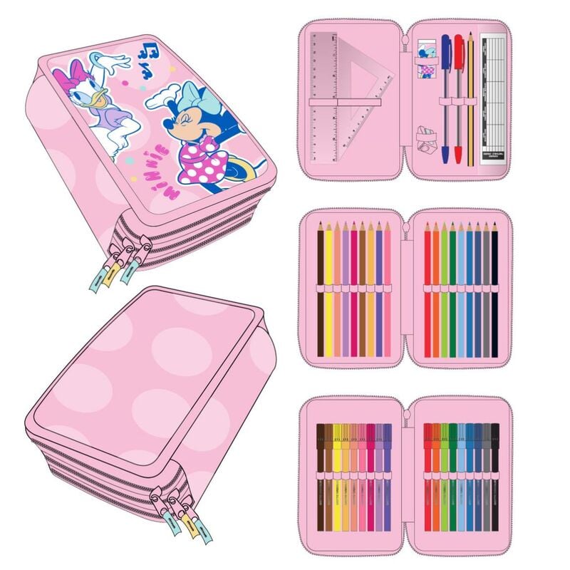 Disney Minnie Mouse Triple Pencil Case