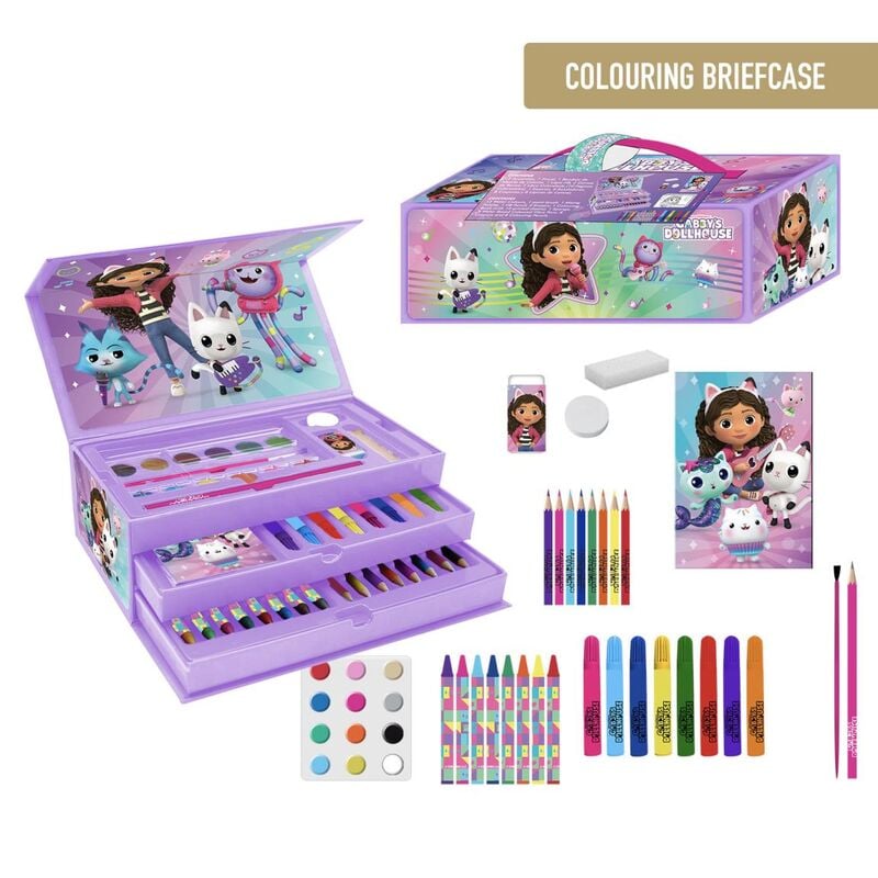 Gabby's Dollhouse Colorable Stationery Case