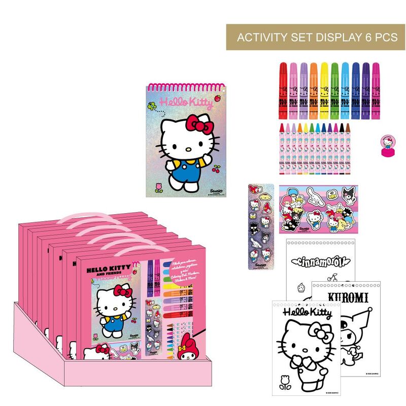 hello kitty colorable stationery set