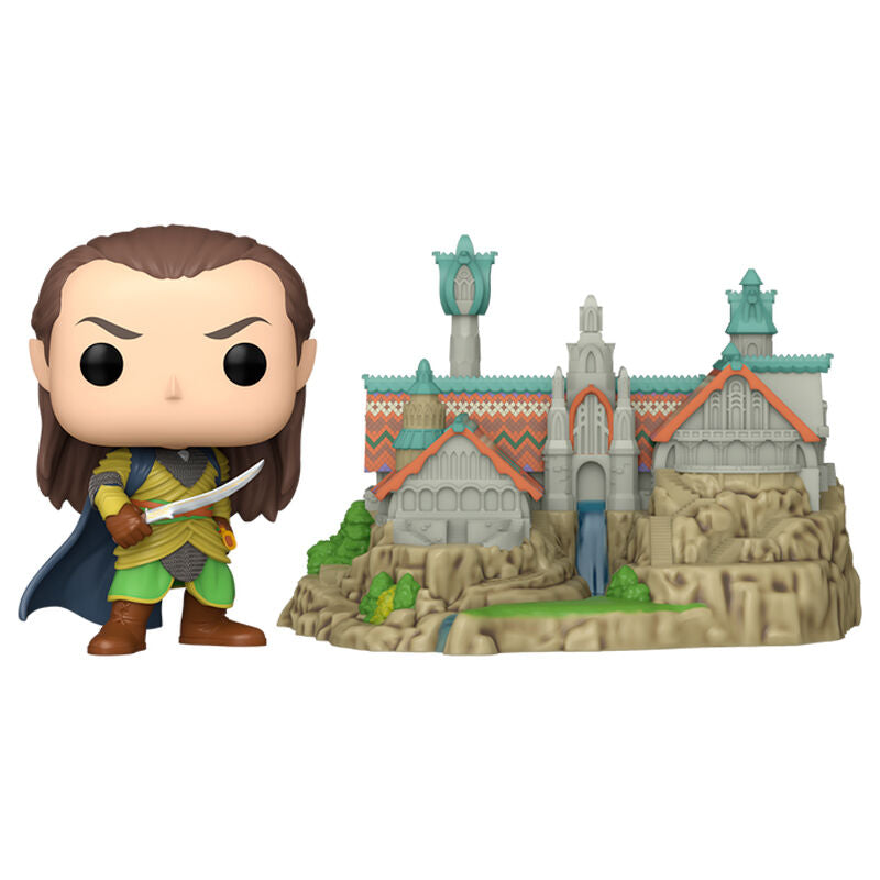 pop town figure the lord of the rings lord elrond with rivendell